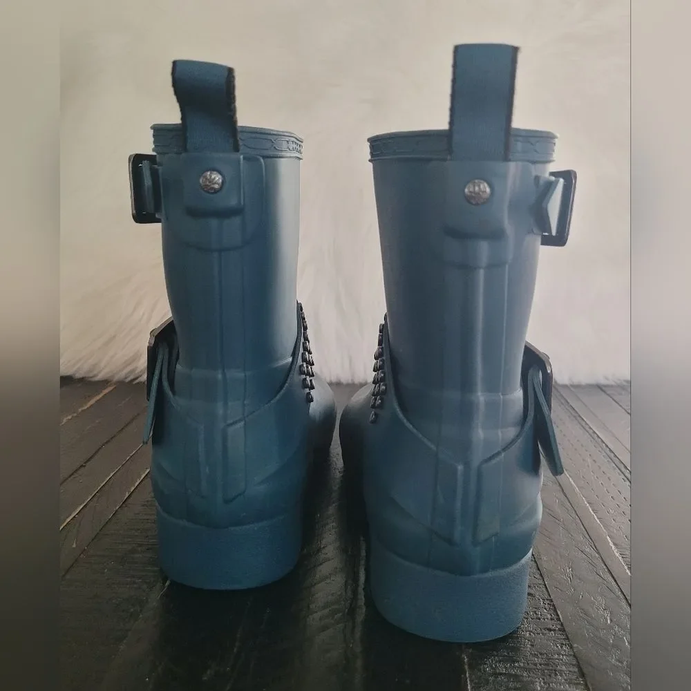 Hunter Refined Rockpool Stud Biker Boots Women's Size 5
